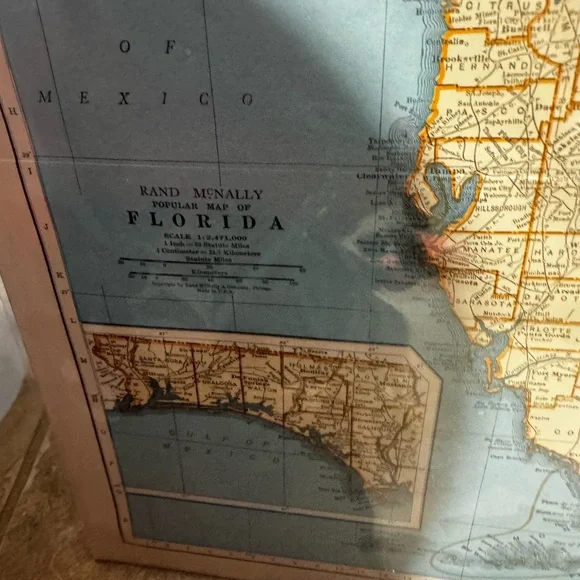 Wall Art - Vintage North Carolina Georgia and Florida Map Prints (set of 3) - Picture 9 of 12